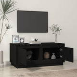 Coffee Table Black 102x50x44 cm Engineered Wood - Side View