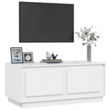 Coffee Table High Gloss White 102x50x44 cm Engineered Wood - Top-Down View