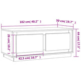 Coffee Table High Gloss White 102x50x44 cm Engineered Wood - Extra Image