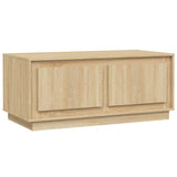 Coffee Table Sonoma Oak 102x50x44 cm Engineered Wood - Front View