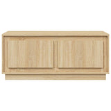 Coffee Table Sonoma Oak 102x50x44 cm Engineered Wood - Rear View