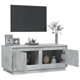 Coffee Table Concrete Grey 102x50x44 cm Engineered Wood - 45-Degree Angle