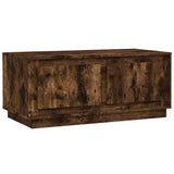 Coffee Table Smoked Oak 102x50x44 cm Engineered Wood - Front View