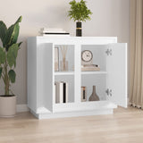 Sideboard White 80x34x75 cm Engineered Wood - Side View