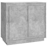 Sideboard Concrete Grey 80x34x75 cm Engineered Wood - Front View