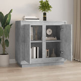 Sideboard Concrete Grey 80x34x75 cm Engineered Wood - Side View