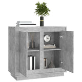 Sideboard Concrete Grey 80x34x75 cm Engineered Wood - Top-Down View