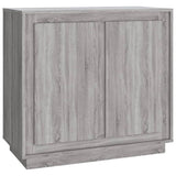Sideboard Grey Sonoma 80x34x75 cm Engineered Wood - Front View