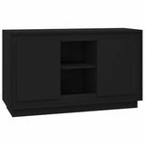 Sideboard Black 102x35x60 cm Engineered Wood - Front View