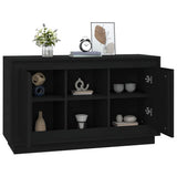 Sideboard Black 102x35x60 cm Engineered Wood - Close-Up Angle