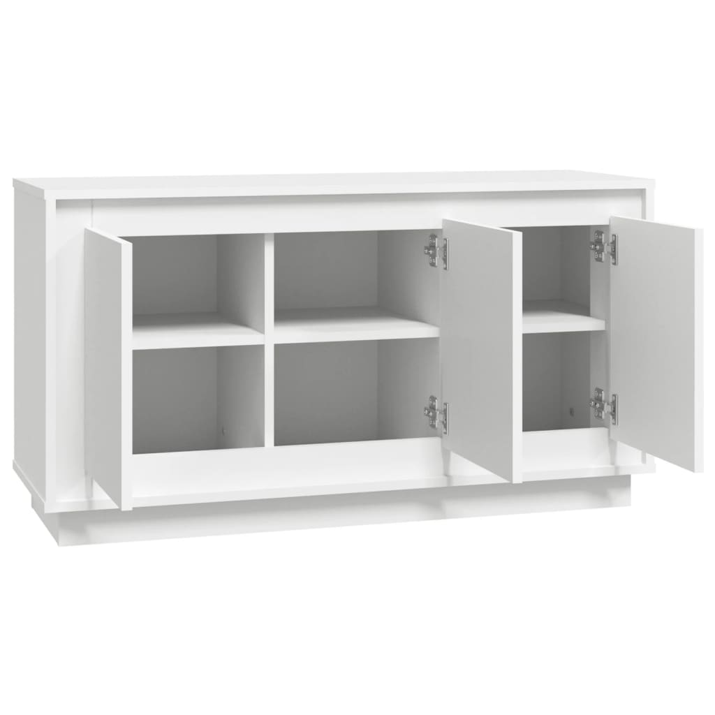 Sideboard White 102x35x55 cm Engineered Wood