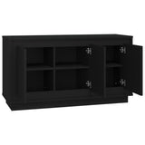 Sideboard Black 102x35x55 cm Engineered Wood - Rear View