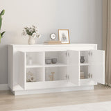 Sideboard High Gloss White 102x35x55 cm Engineered Wood - Side View