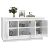 Sideboard High Gloss White 102x35x55 cm Engineered Wood