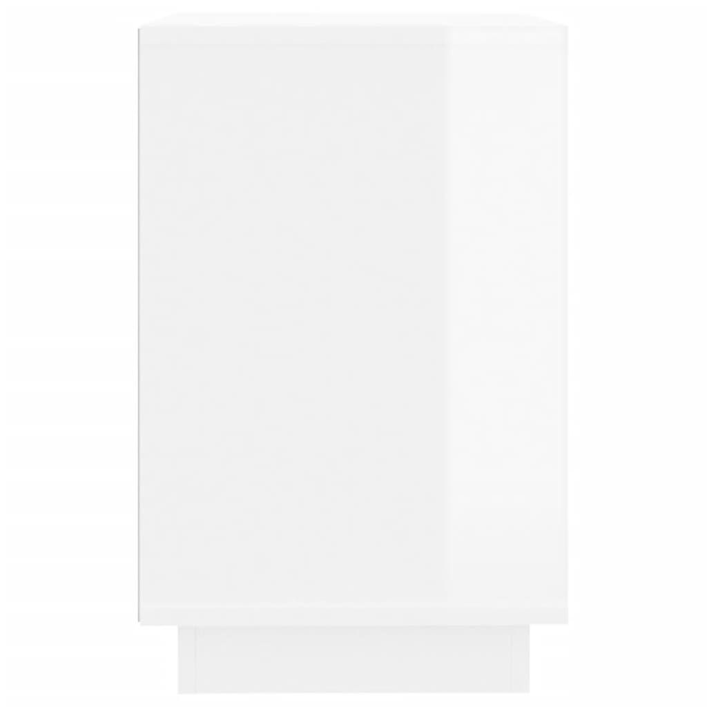 Sideboard High Gloss White 102x35x55 cm Engineered Wood