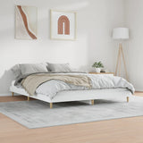Bed Frame without Mattress White 183x203 cm King Engineered Wood - Top-Down View