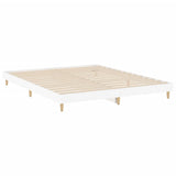 Bed Frame without Mattress White 183x203 cm King Engineered Wood - 45-Degree Angle
