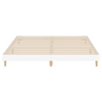 Bed Frame without Mattress White 183x203 cm King Engineered Wood