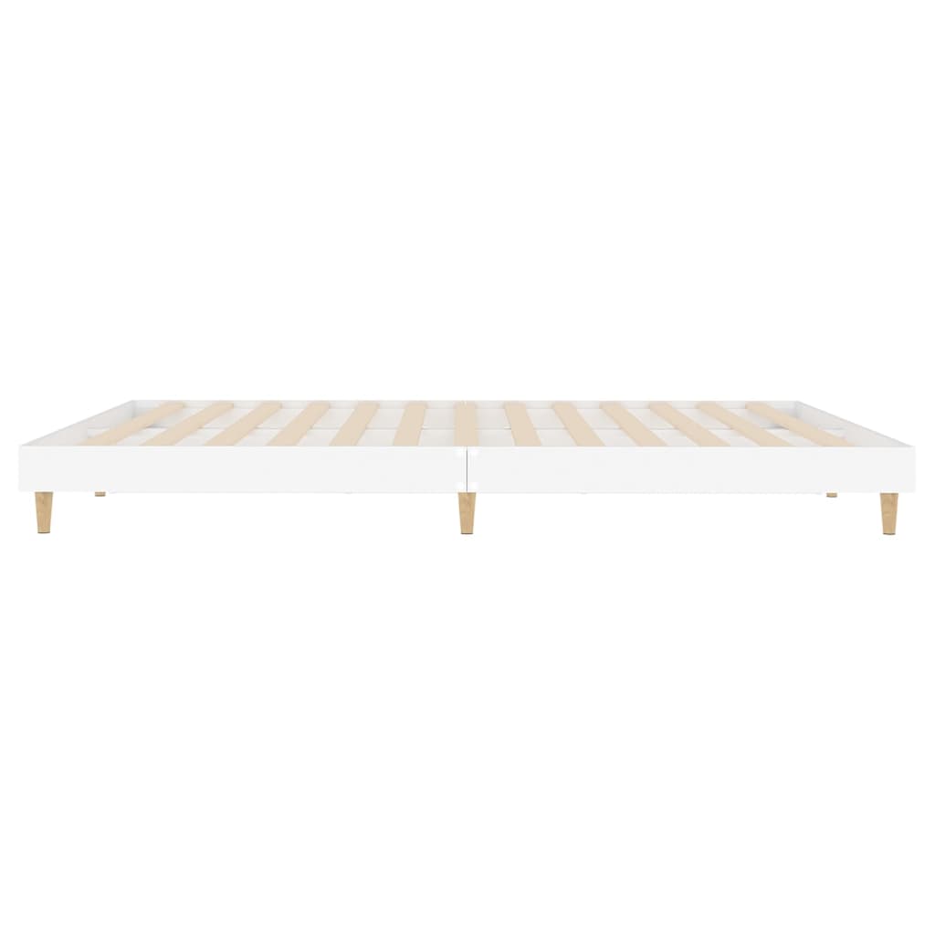 Bed Frame without Mattress White 183x203 cm King Engineered Wood