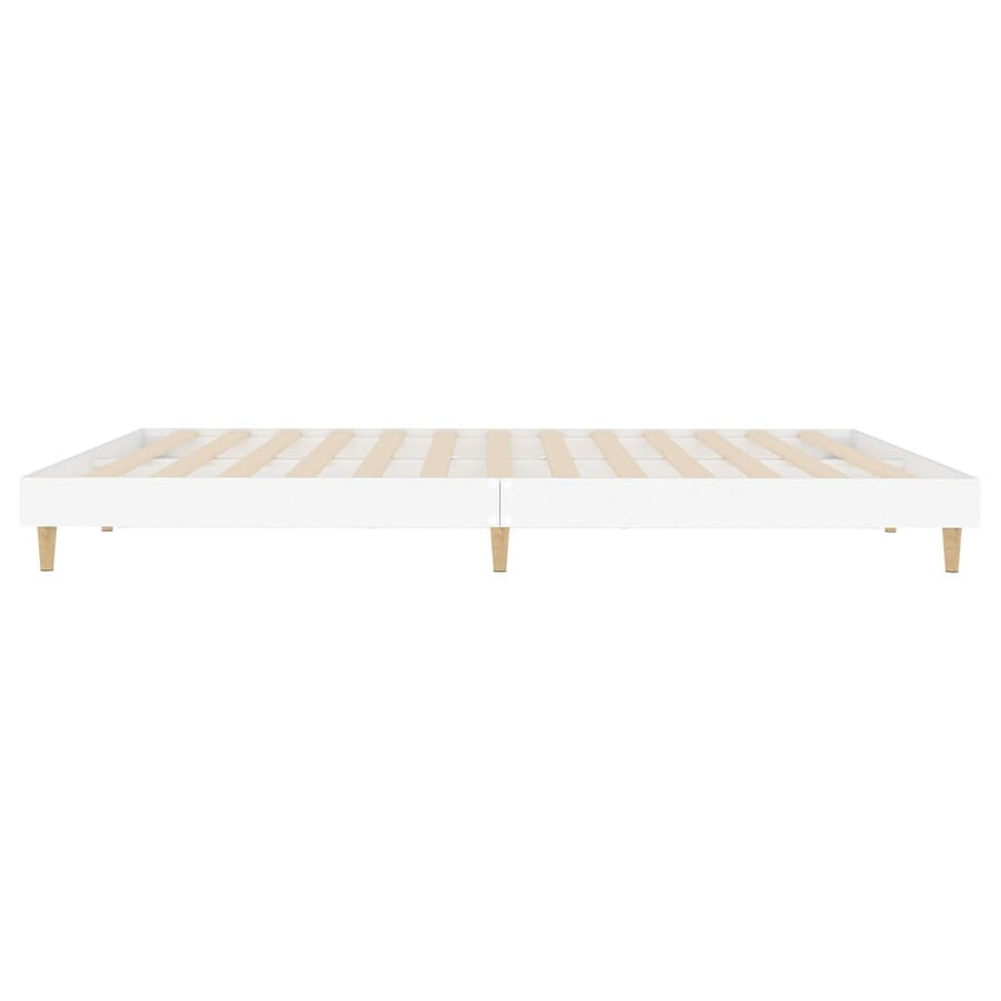 Bed Frame without Mattress White 183x203 cm King Engineered Wood