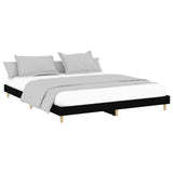 Bed Frame without Mattress Black 183x203 cm King Engineered Wood
