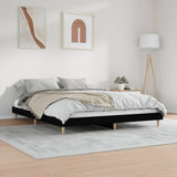 Bed Frame without Mattress Black 183x203 cm King Engineered Wood - Top-Down View
