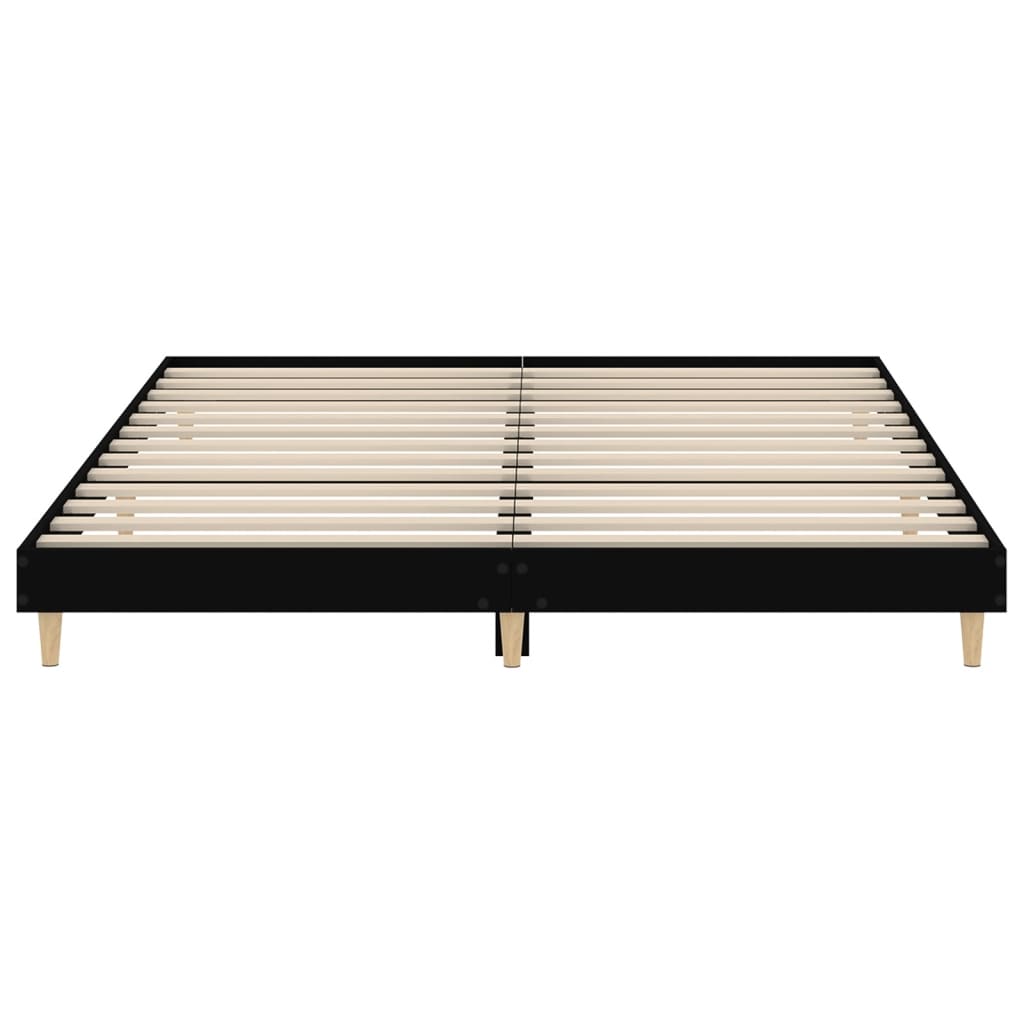 Bed Frame without Mattress Black 183x203 cm King Engineered Wood