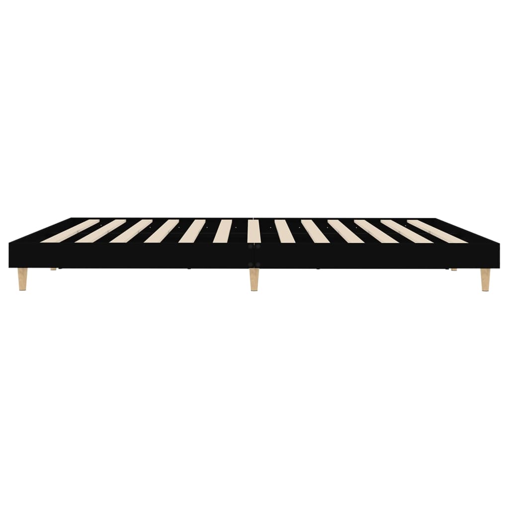 Bed Frame without Mattress Black 183x203 cm King Engineered Wood