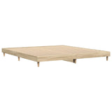 Bed Frame without Mattress Sonoma Oak 183x203 cm King Engineered Wood - Front View