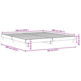 Bed Frame without Mattress Sonoma Oak 183x203 cm King Engineered Wood - Extra Image