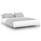 Bed Frame without Mattress White 150x200 cm Engineered Wood - Front View