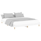 Bed Frame without Mattress White 150x200 cm Engineered Wood - Side View
