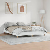 Bed Frame without Mattress White 150x200 cm Engineered Wood - Top-Down View