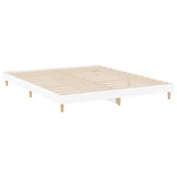 Bed Frame without Mattress White 150x200 cm Engineered Wood - 45-Degree Angle