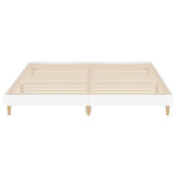 Bed Frame without Mattress White 150x200 cm Engineered Wood