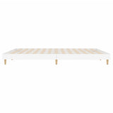 Bed Frame without Mattress White 150x200 cm Engineered Wood - Close-Up Angle