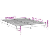 Bed Frame without Mattress White 150x200 cm Engineered Wood