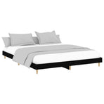 Bed Frame without Mattress Black 150x200 cm Engineered Wood