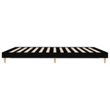 Bed Frame without Mattress Black 150x200 cm Engineered Wood