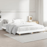 Bed Frame without Mattress White 135x190 cm Engineered Wood - Top-Down View