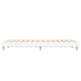 Bed Frame without Mattress White 135x190 cm Engineered Wood - Close-Up Angle