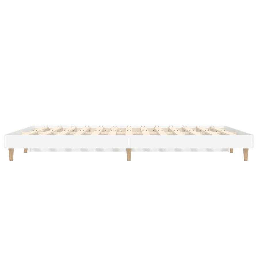 Bed Frame without Mattress White 135x190 cm Engineered Wood