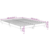 Bed Frame without Mattress White 135x190 cm Engineered Wood - Extra Image