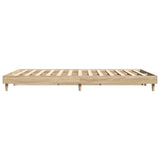 Bed Frame without Mattress Sonoma Oak 135x190 cm Engineered Wood