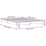 Bed Frame without Mattress Sonoma Oak 135x190 cm Engineered Wood - Extra Image