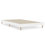 Bed Frame without Mattress White 90x190 cm Engineered Wood - Front View