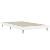 Bed Frame without Mattress White 90x190 cm Engineered Wood - Side View