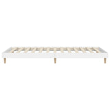 Bed Frame without Mattress White 90x190 cm Engineered Wood - Close-Up Angle