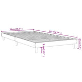 Bed Frame without Mattress White 90x190 cm Engineered Wood - Extra Image