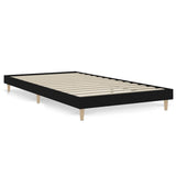 Bed Frame without Mattress Black 90x190 cm Engineered Wood - Front View